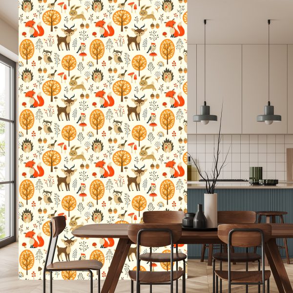 Behang Lieve Bosdieren - Afbeelding 4
