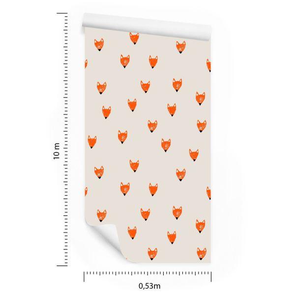 Behang Getekende Vossen - Afbeelding 8