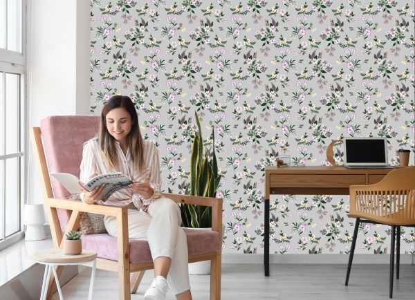 Behang Delicate Kleurrijke Bloemen - Afbeelding 7