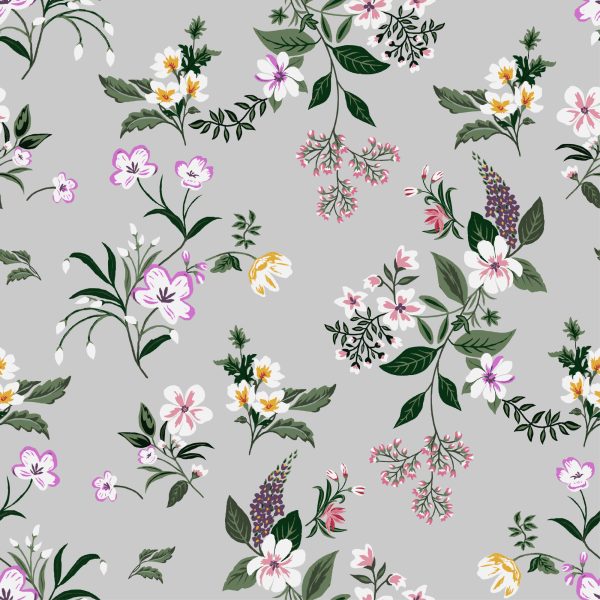 Behang Delicate Kleurrijke Bloemen - Afbeelding 2
