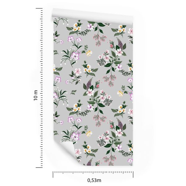 Behang Delicate Kleurrijke Bloemen - Afbeelding 8