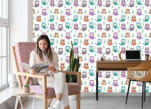 Behang Voor Kinderen - Happy Owls - Afbeelding 7