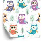 Behang Voor Kinderen - Happy Owls