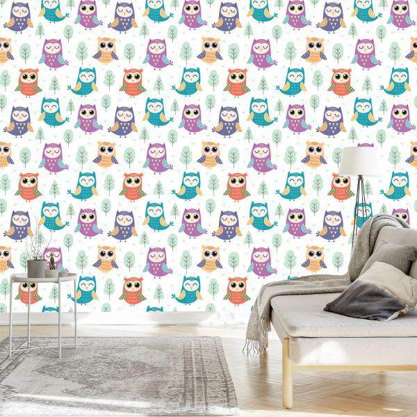 Behang Voor Kinderen - Happy Owls - Afbeelding 3