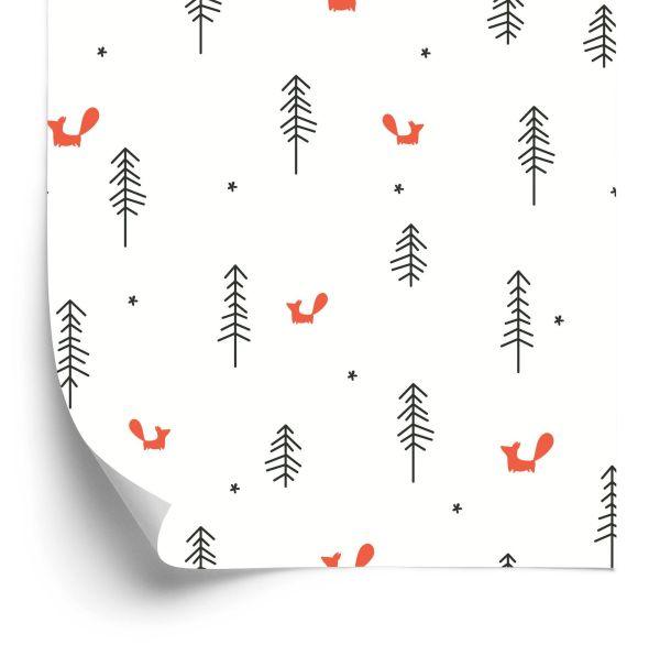 Behang Minimalistische Vossen