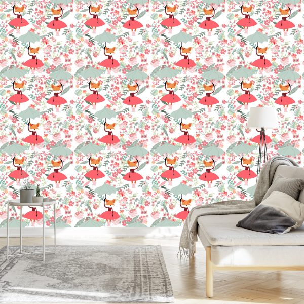 Behang Prinses Vossen - Afbeelding 3