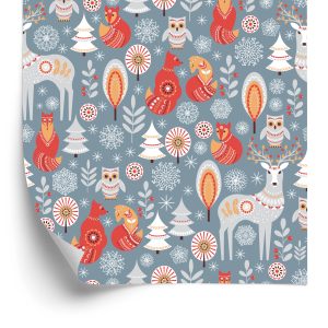 Behang Winterbos En Dieren