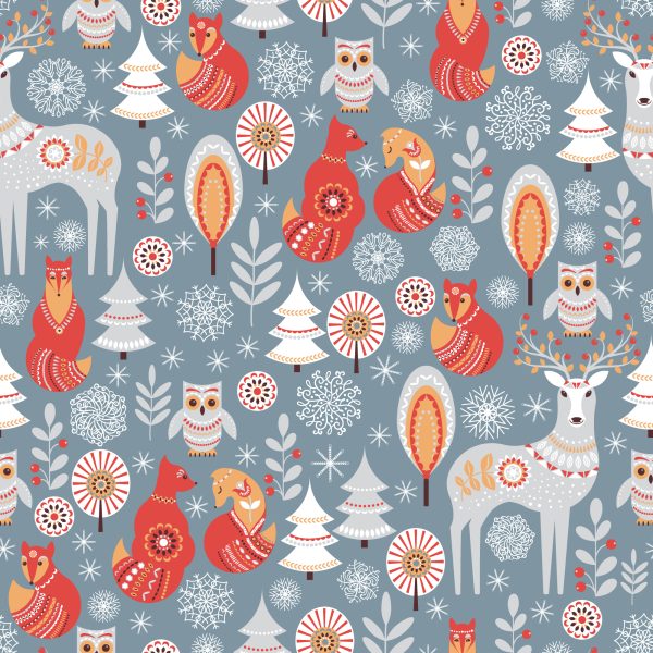 Behang Winterbos En Dieren - Afbeelding 2