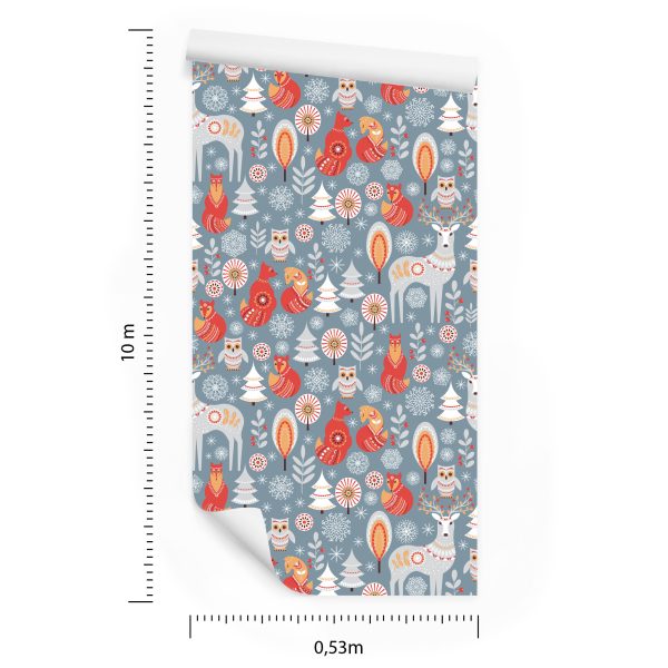 Behang Winterbos En Dieren - Afbeelding 8