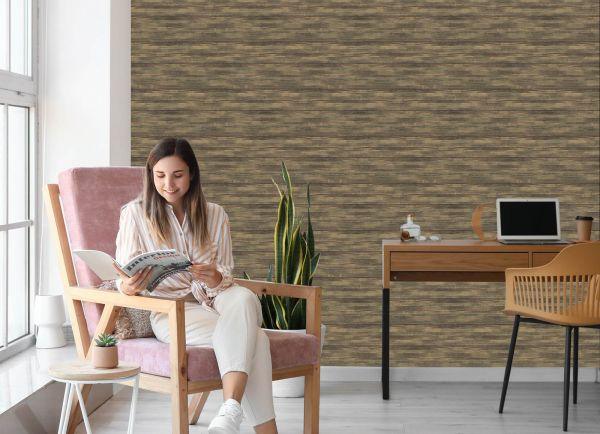 Behang Kleurrijk Horizontaal Houten Patroon - Afbeelding 7