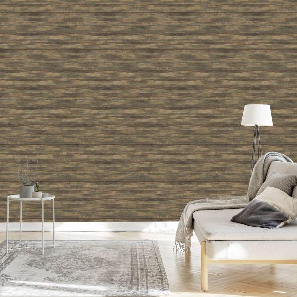 Behang Kleurrijk Horizontaal Houten Patroon - Afbeelding 3