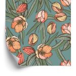 Behang Lente Tulpen