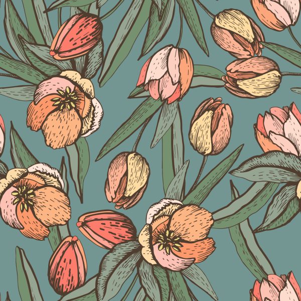 Behang Lente Tulpen - Afbeelding 2