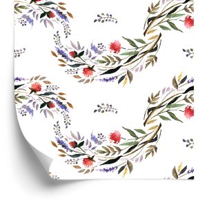 Behang Aquarel Bloemenpatroon