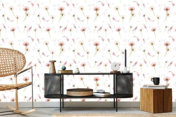 Behang Paardebloem Met Veren - Afbeelding 5