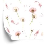 Behang Paardebloem Met Veren