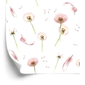 Behang Paardebloem Met Veren