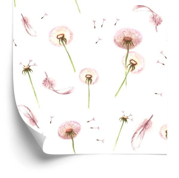 Behang Paardebloem Met Veren