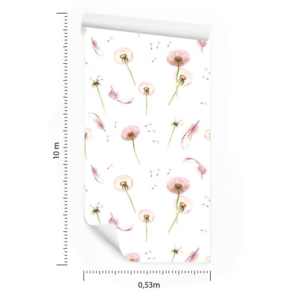 Behang Paardebloem Met Veren - Afbeelding 8