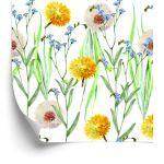 Behang Paardebloemen En Wilde Bloemen