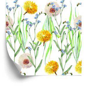 Behang Paardebloemen En Wilde Bloemen