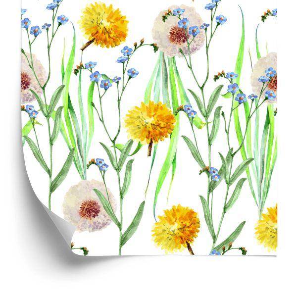 Behang Paardebloemen En Wilde Bloemen