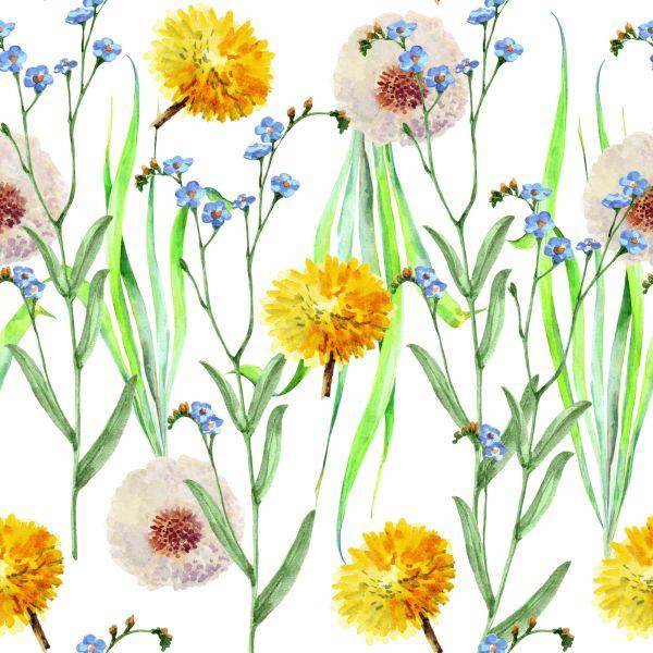 Behang Paardebloemen En Wilde Bloemen - Afbeelding 2