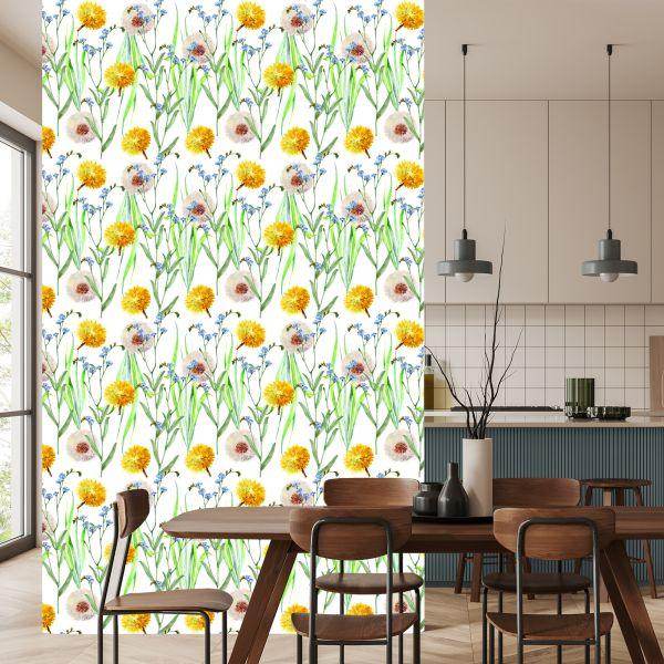 Behang Paardebloemen En Wilde Bloemen - Afbeelding 4