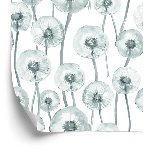 Behang Paardebloemen Geschilderd Met Waterverf