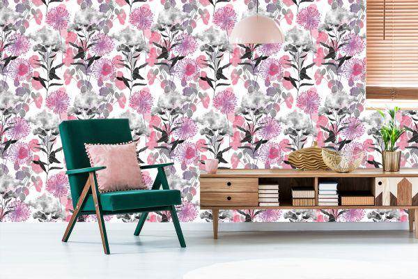 Behang Paardebloemen Met Kruiden - Afbeelding 6