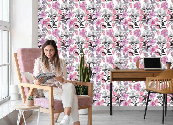 Behang Paardebloemen Met Kruiden - Afbeelding 7