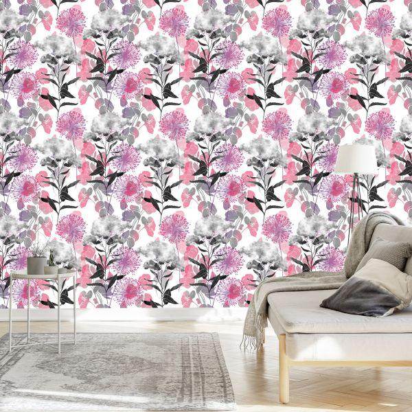 Behang Paardebloemen Met Kruiden - Afbeelding 3