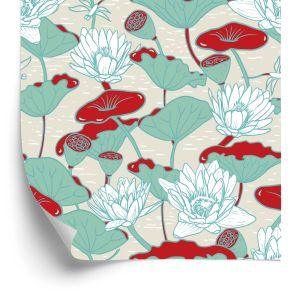Behang Waterlelies En Lotussen