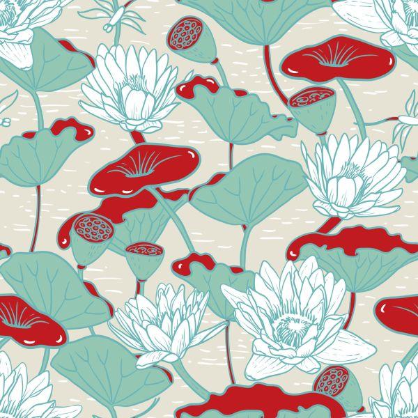 Behang Waterlelies En Lotussen - Afbeelding 2