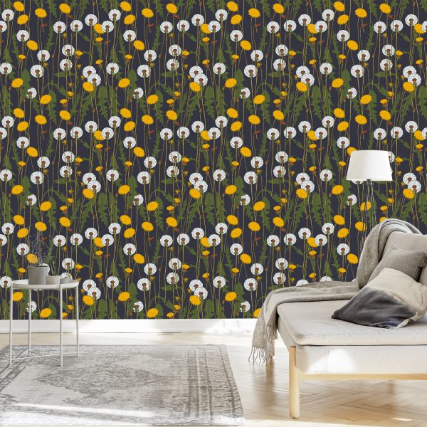 Behang Bloeiende Paardebloemen - Afbeelding 3