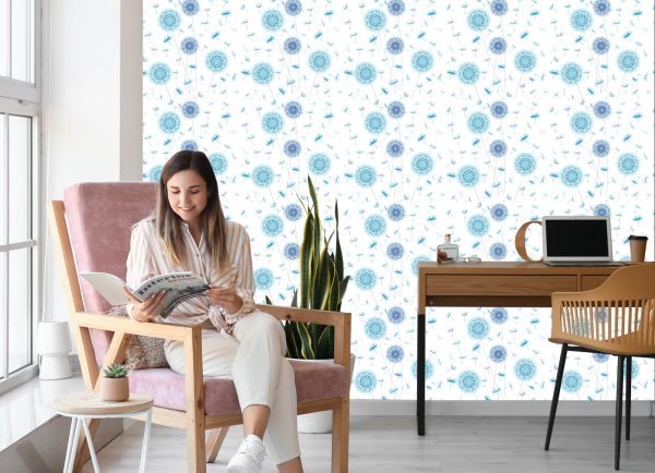 Behang Paardebloemen In Ornamenten - Afbeelding 7