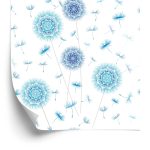 Behang Paardebloemen In Ornamenten