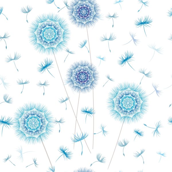 Behang Paardebloemen In Ornamenten - Afbeelding 2