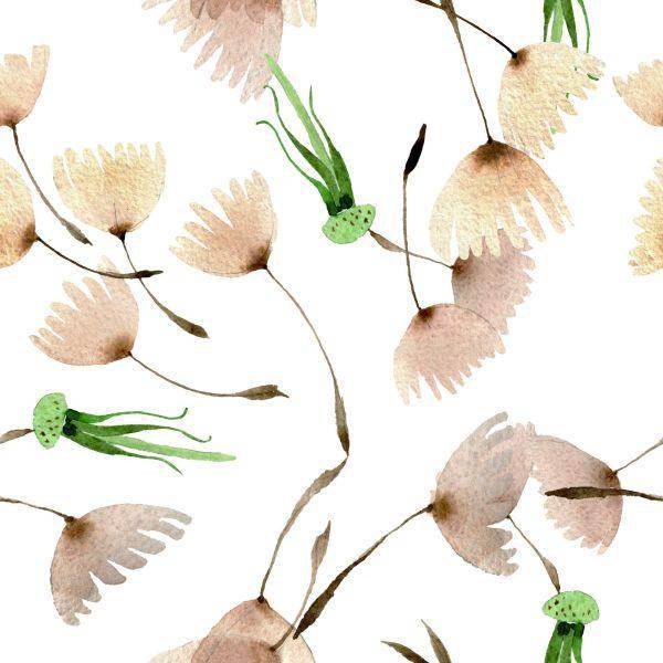 Behang Paardebloemzaden Geschilderd In Aquarel - Afbeelding 2
