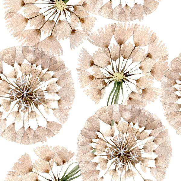 Behang Geschilderde Paardebloem Close-Up - Afbeelding 2