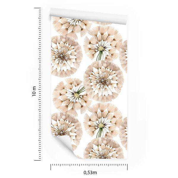 Behang Geschilderde Paardebloem Close-Up - Afbeelding 8