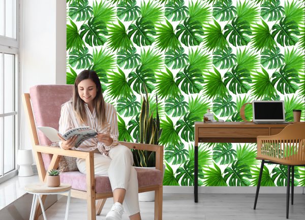Behang Groene Bladeren - Afbeelding 7