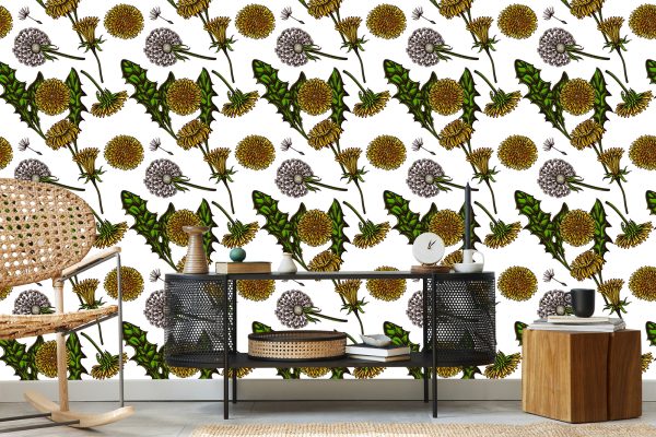 Behang Bloeiende Paardebloemen - Afbeelding 5