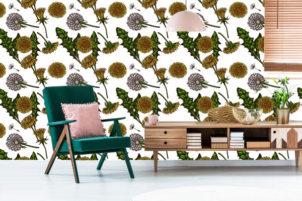 Behang Bloeiende Paardebloemen - Afbeelding 6