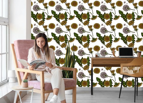 Behang Bloeiende Paardebloemen - Afbeelding 7