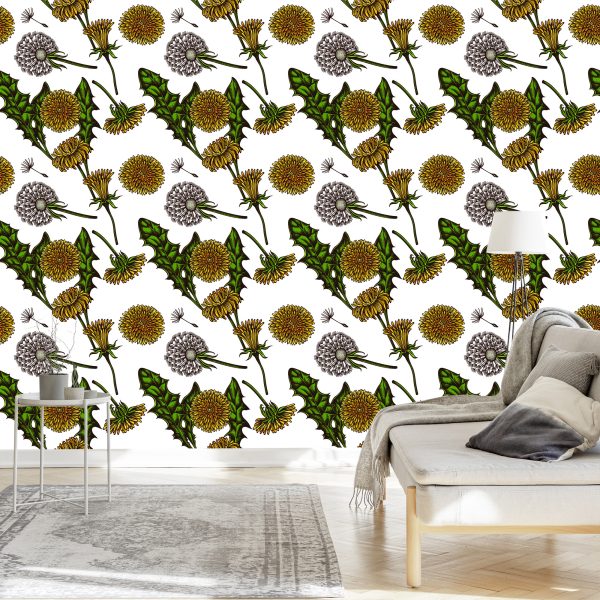 Behang Bloeiende Paardebloemen - Afbeelding 3