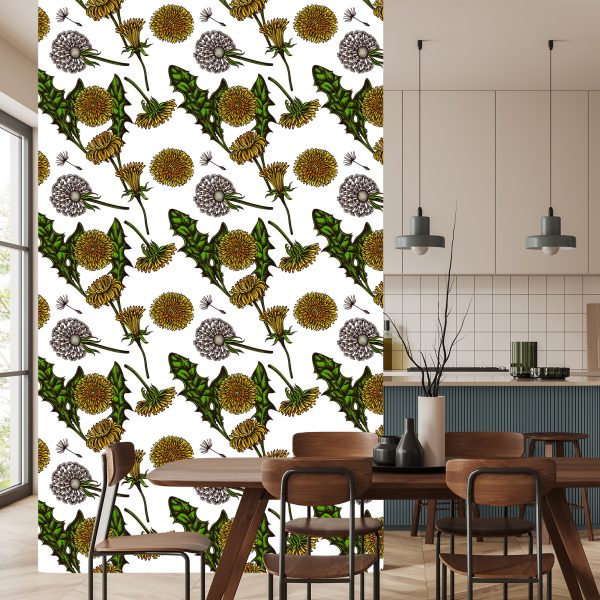 Behang Bloeiende Paardebloemen - Afbeelding 4