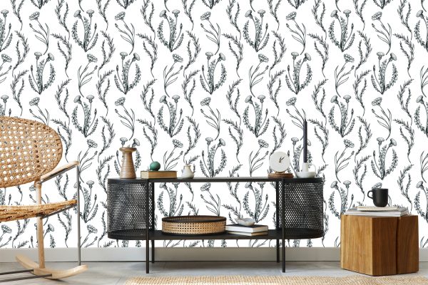 Behang Vintage Paardebloemen - Afbeelding 5