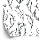 Behang Vintage Paardebloemen