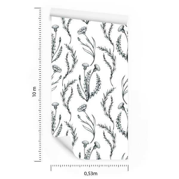 Behang Vintage Paardebloemen - Afbeelding 8